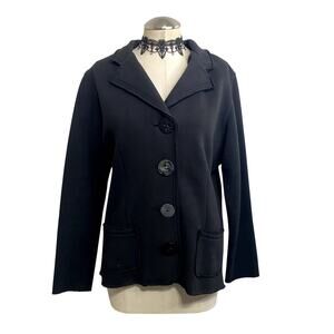 Neon Buddha Y2K Style Black Heavy Whimsigoth Grunge Goth Button Down Coat XL